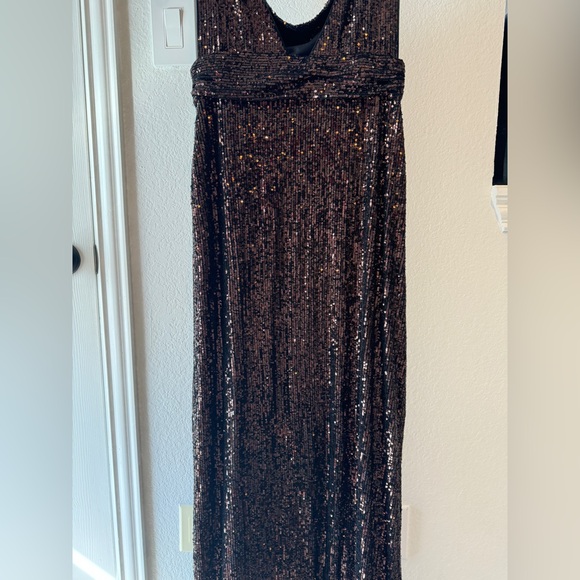 NWT Free People Cool Girl Dark Sparkle Sequin Maxi Dress Size 8 - Picture 11 of 14